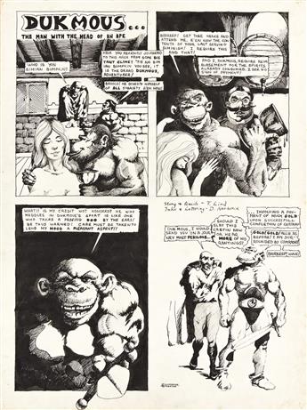 D. KARBONIK & F. LIND (RICHARD CORBEN 1940-2020) Dukmous: The Man With The Head Of An Ape. from Fantagor #2